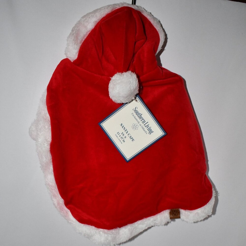 Southern Living Pet Collection Santa Pet Cape/Coat Size: SMALL #2021071 NWT  Det